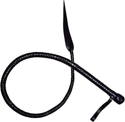Black Dragon Tail Leather Whip